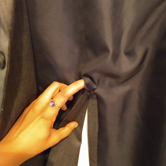 Vintage Stone Gray Men's Jacket/Blazer/Coat - Custom Made, 100% Wool, Retro Fit - Picture 13 of 14